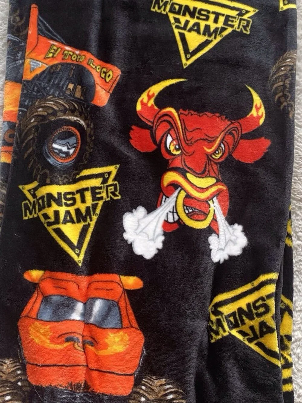 Monster Jam Soft El Toro Loco Plush Throw Blanket 50